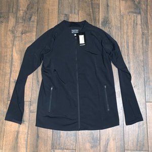 BooHoo Man jacket active stretch zip track jacket black M new with tags